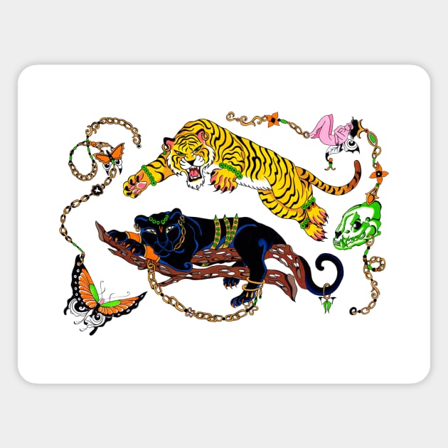 Tiger Sticker by charlotteverduci